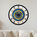 Blue Mosaic Roman with black frame