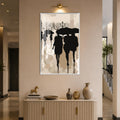 Rainy City Stroll with white frame