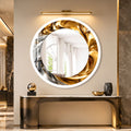 Molten Gold Swirl with white frame