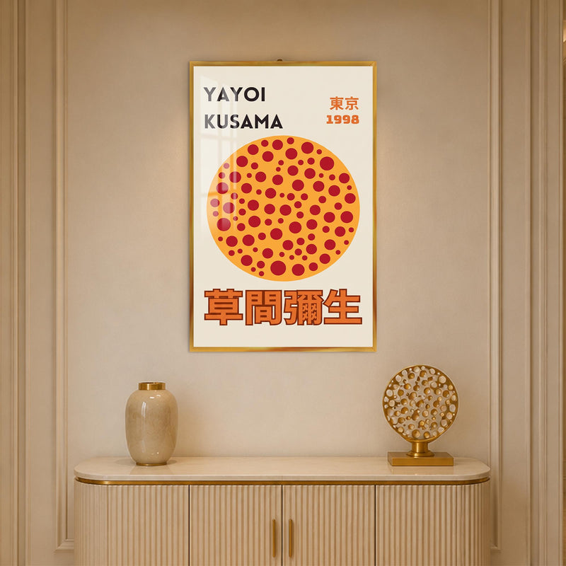 Kusama Tokyo Dots with gold frame