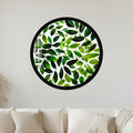 Verdant Leaf Canopy with black frame