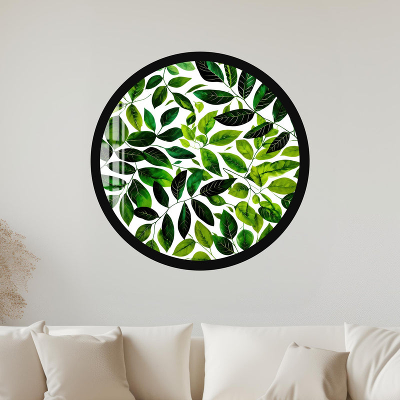 Verdant Leaf Canopy with black frame