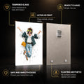 Playful Fashionista — tempered glass, ultra HD print, ready to hang