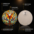Butterfly Tree Mosaic — tempered glass, ultra HD print, ready to hang
