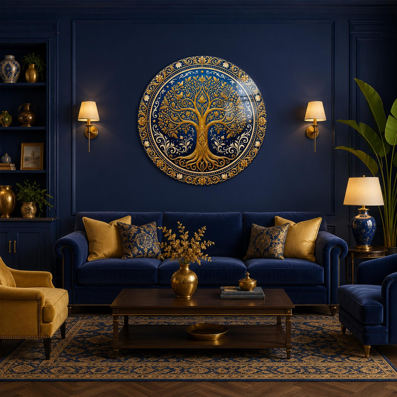 Golden Tree Of Life III in a modern room