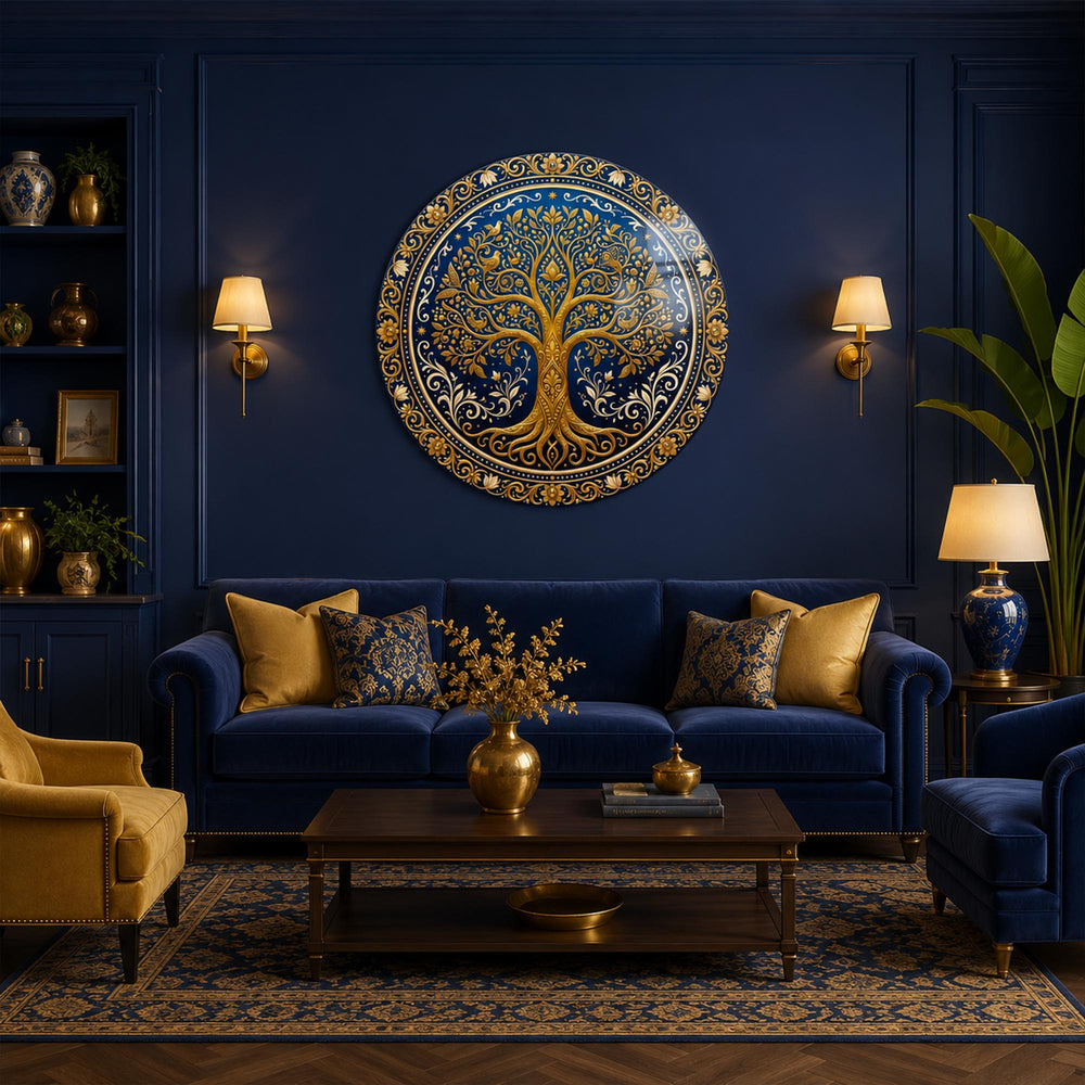 Golden Tree Of Life III in a modern room