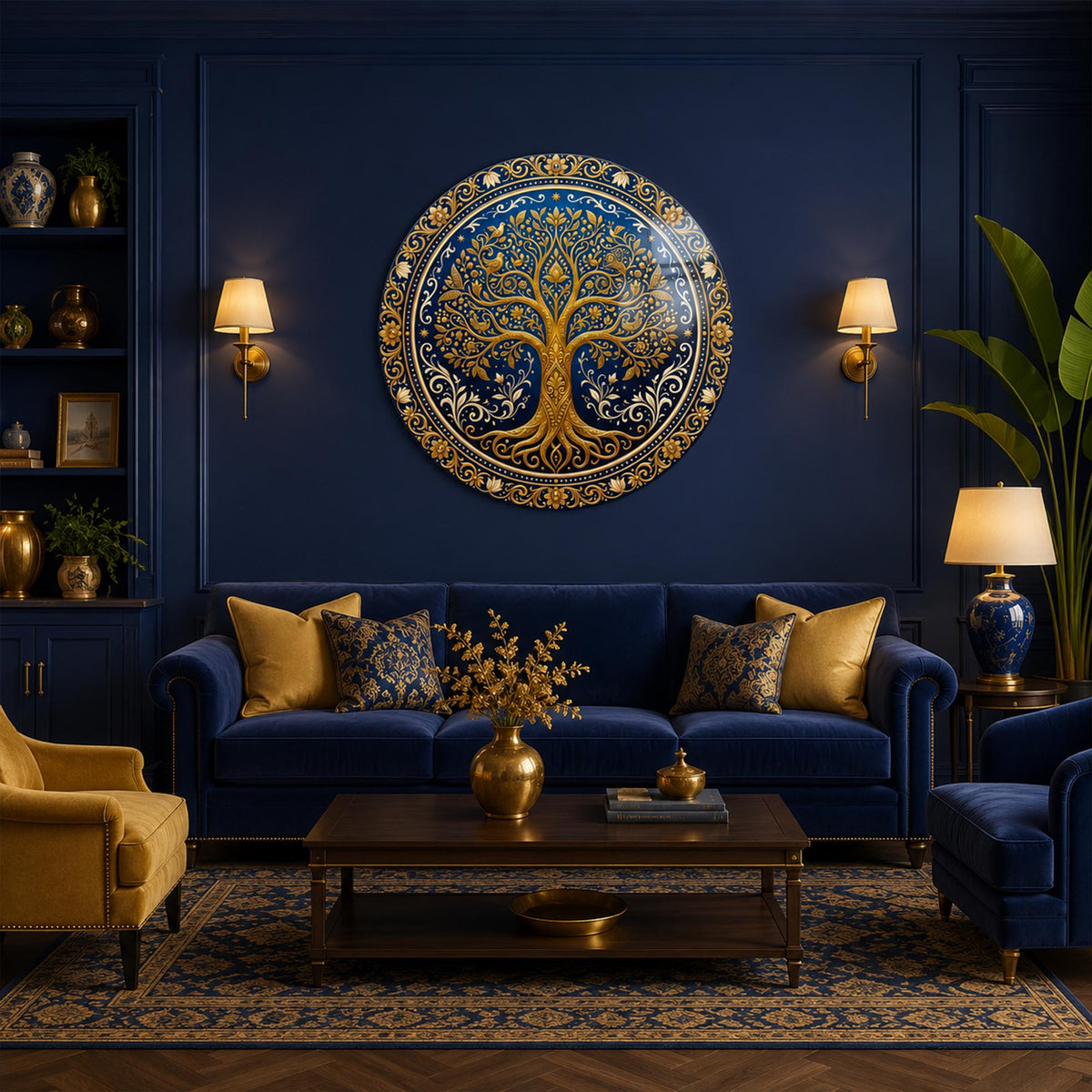 Golden Tree Of Life III in a modern room
