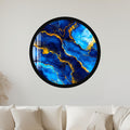 Azure Gold Veins with black frame