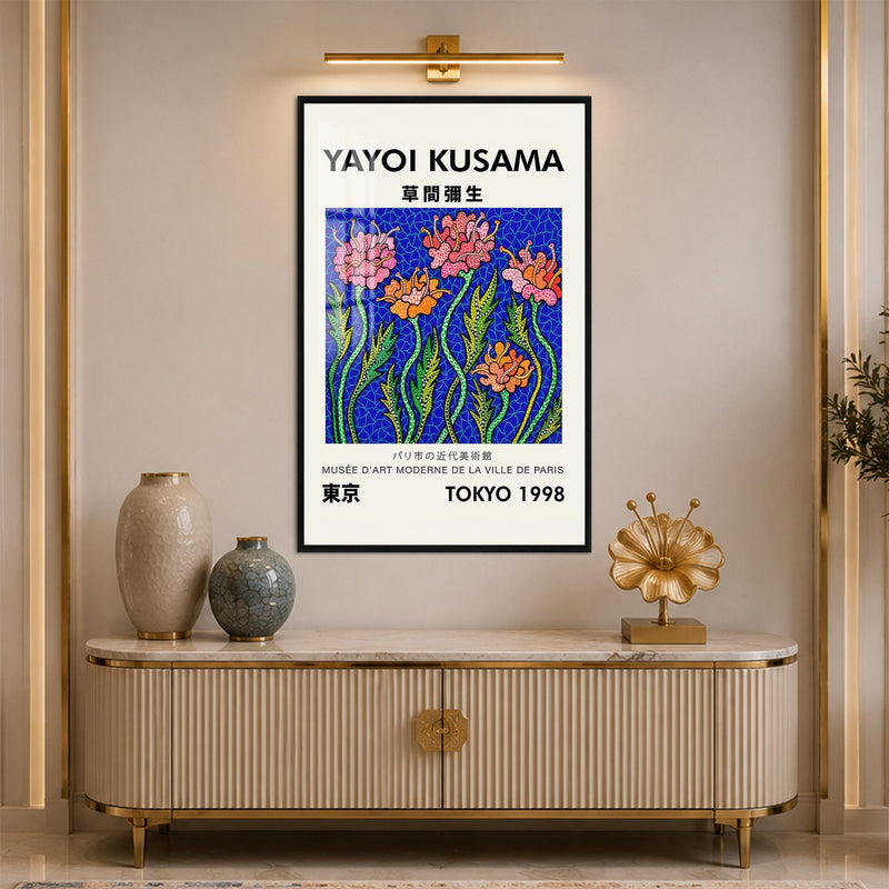 Kusama Floral Reverie with black frame