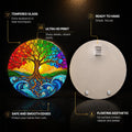 Rainbow Tree Of Life — tempered glass, ultra HD print, ready to hang