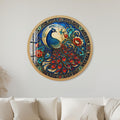Golden Peacock Moon with gold frame