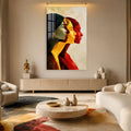 Artronauts Glass Print Three Faces Glass Wall Art