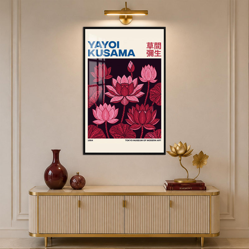 Kusama Lotus Garden with black frame