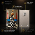 Checkered Couture — tempered glass, ultra HD print, ready to hang