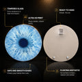 Arctic Blue Iris — tempered glass, ultra HD print, ready to hang