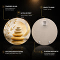 Golden Zen Balance — tempered glass, ultra HD print, ready to hang