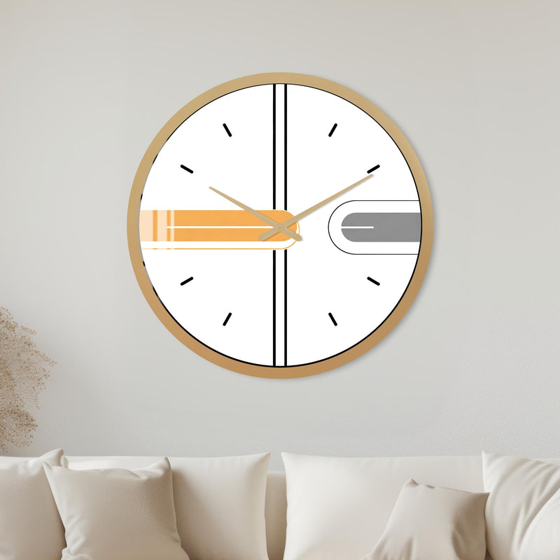 Retro Linear Shapes with gold frame