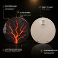 Molten Lava Tree — tempered glass, ultra HD print, ready to hang