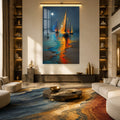 Artronauts Glass Print Moonlit Regatta Glass Wall Art