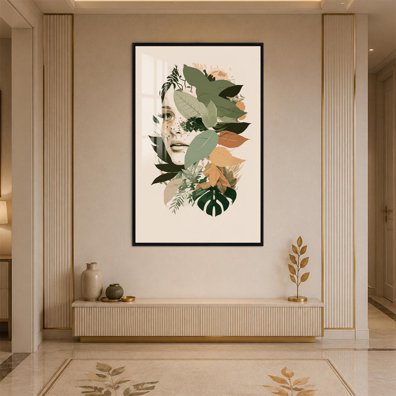 Wild Foliage Muse with black frame