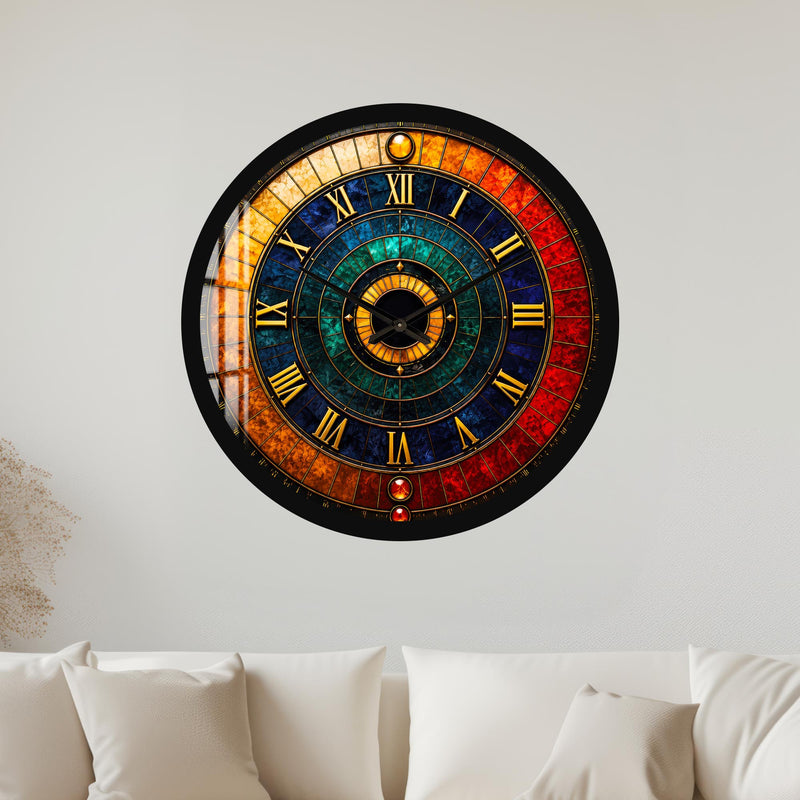 Jeweled Roman Dial with black frame