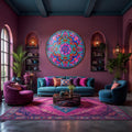 Pink Jewel Mandala in a modern room