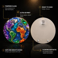 Crystal World Map — tempered glass, ultra HD print, ready to hang