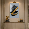 Golden Layered Forms with silver frame