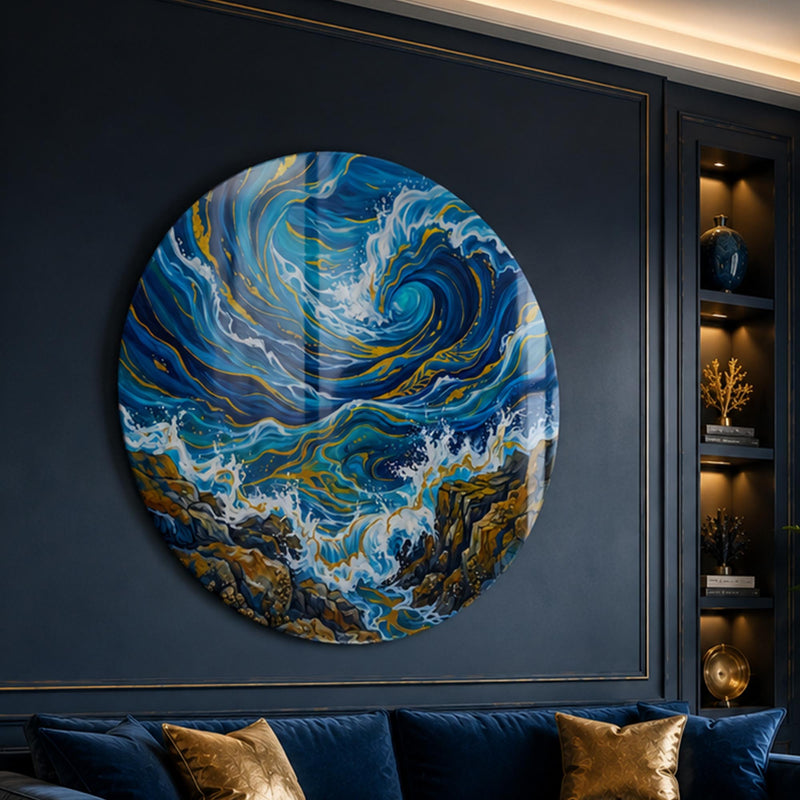 Gilded Ocean Vortex close-up angled detail