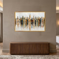 Manhattan Reflections with gold frame