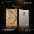 Golden Tree Ring II — tempered glass, ultra HD print, ready to hang