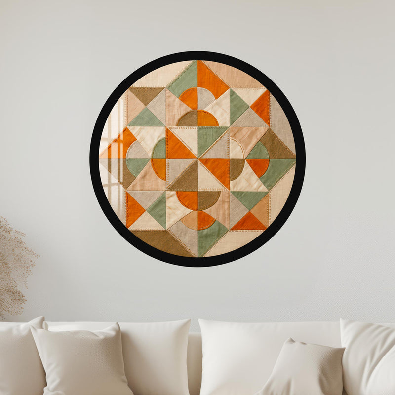 Desert Geometry with gold frame