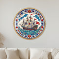 Ottoman Sailing Ship with gold frame