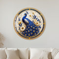Ivory Sapphire Peacock with gold frame