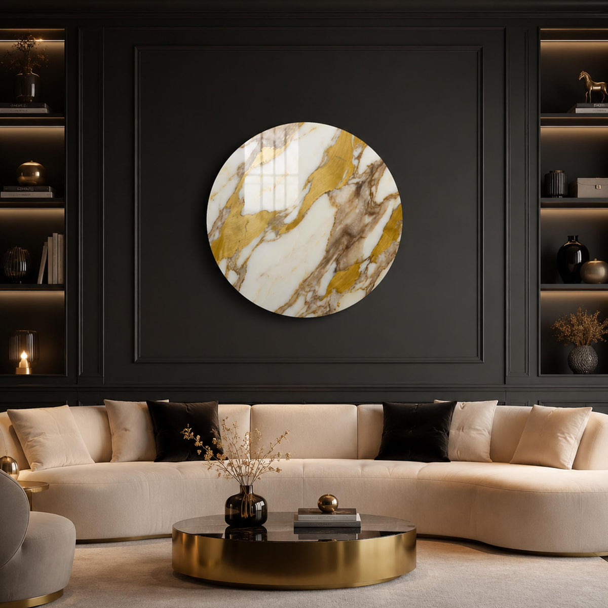 Gilded Marble — tempered glass, ultra HD print, ready to hang