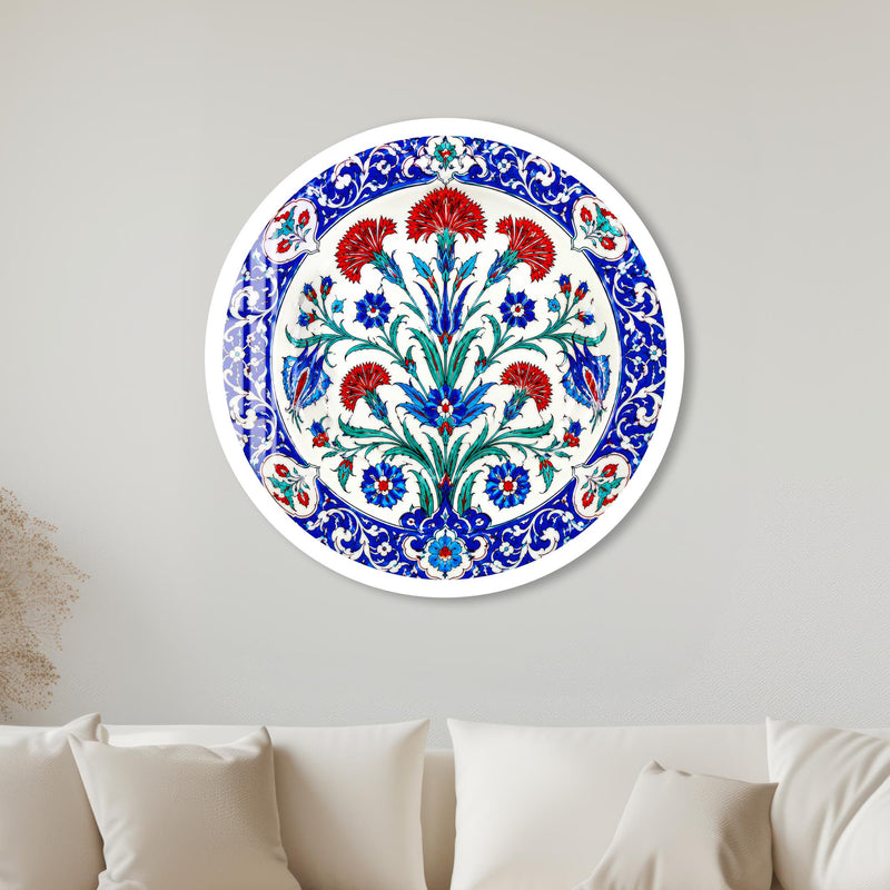 Ottoman Carnation Garden with white frame