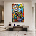 Urban Tribal Face with walnut frame