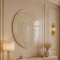 Golden Radial Mandala Line Art lifestyle view