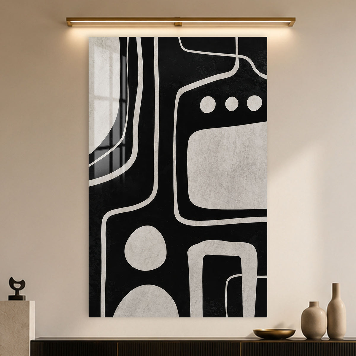 Monochrome Rhythm in a modern room