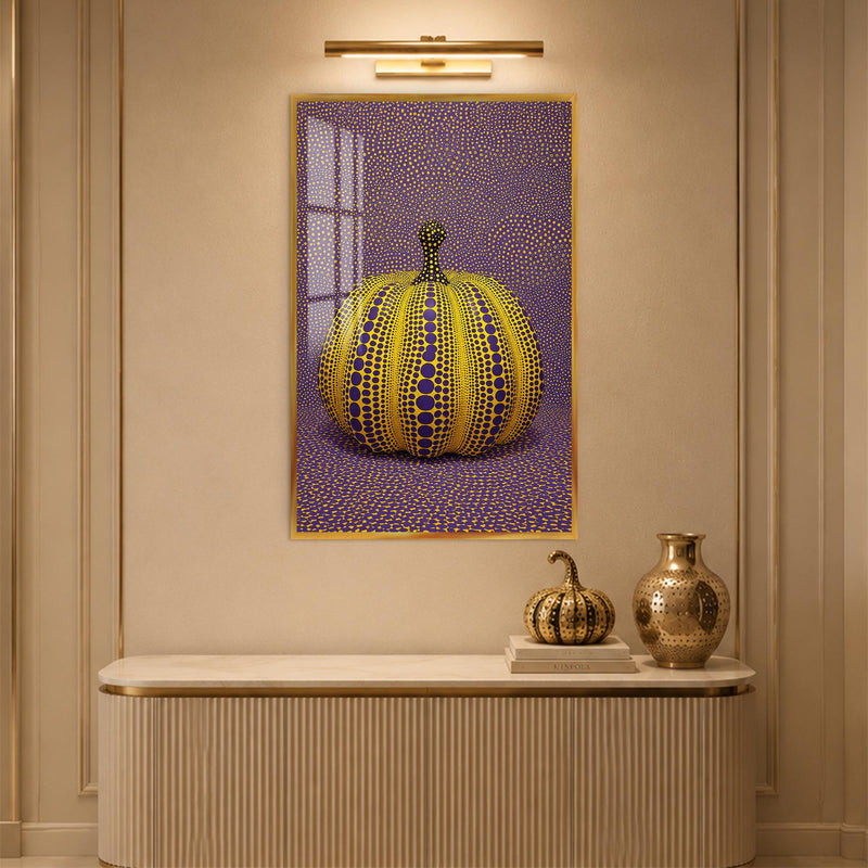 Dotted Golden Pumpkin with gold frame