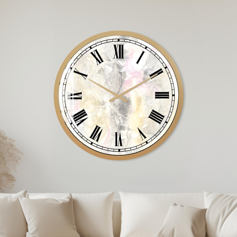 Pastel Marble Numerals with gold frame