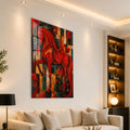 Artronauts Glass Print Scarlet Mosaic Horse Glass Wall Art