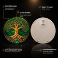 Emerald Tree Of Life — tempered glass, ultra HD print, ready to hang