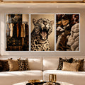 Leopard Luxury with white frame