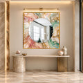 Opalescent Marble Swirl with black frame