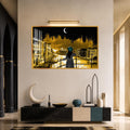 Artronauts Glass Print 18x12 cm | 7.1"x4.7" / Gold Venice Under Moonlight Glass Wall Art