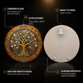 Gold Blossom Amber Medallion — tempered glass, ultra HD print, ready to hang