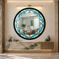 Aqua Crystal Mosaic with black frame