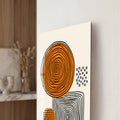 Orange Geometric Ripples close-up angled detail