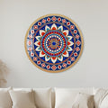 Sapphire Mosaic Mandala with gold frame